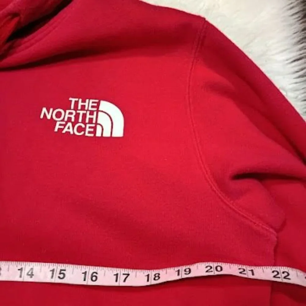 The North Face Mens Red Hoodie Sweatshirt Small "Never Stop Exploring" Graphic - Picture 7 of 8